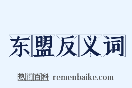 东盟反义词是什么意思的图片